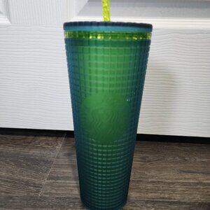 Starbucks Mt Dew Grid Cup Green Gem Cold Cup Tumbler Insulated Venti 24oz 2022